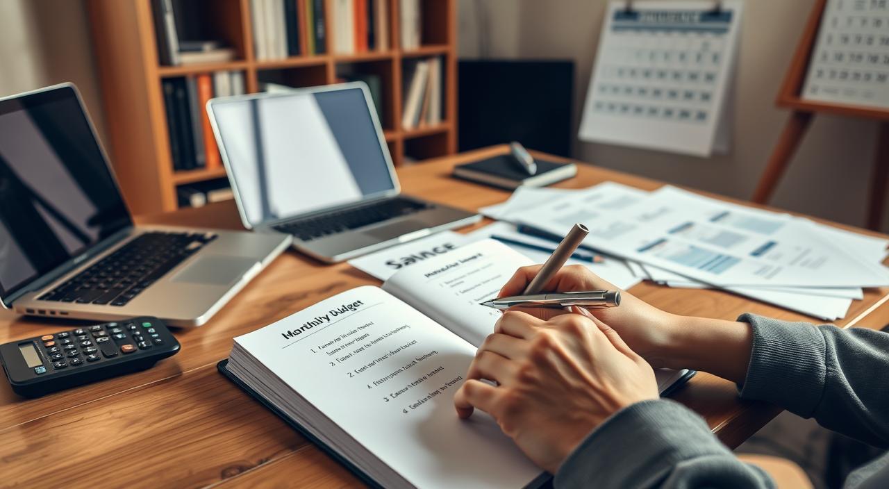 passos para elaborar um orçamento mensal